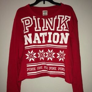 NWOT PINK Red Sweatshirt